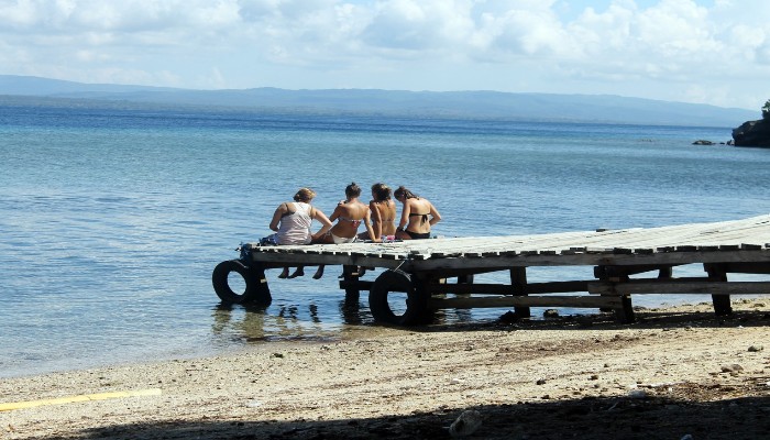 Salt-water crater lake at the centre of Satonda Island, West Nusa Tenggara, Indonesia”