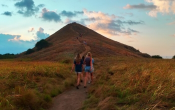 Luxury wooden cabin and deck of Bose Komodo Luxury Cruise in Labuan Bajo.